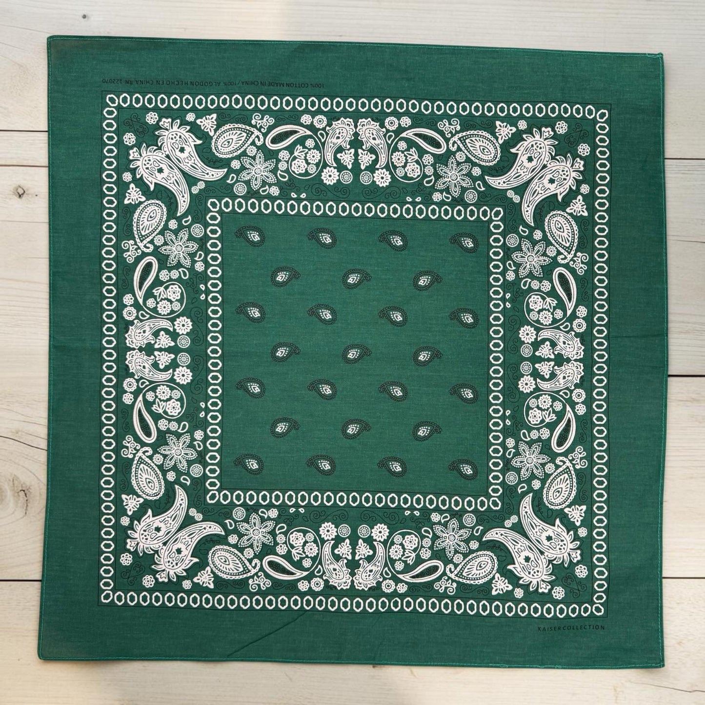 22x22 Cotton Paisley Bandana | Large Western Head Scarf, Neck Scarf