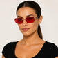 Luxury Rimless Rectangle Sunglasses | Gold Metal Frame | UV400 Fashion Shades for Men & Women