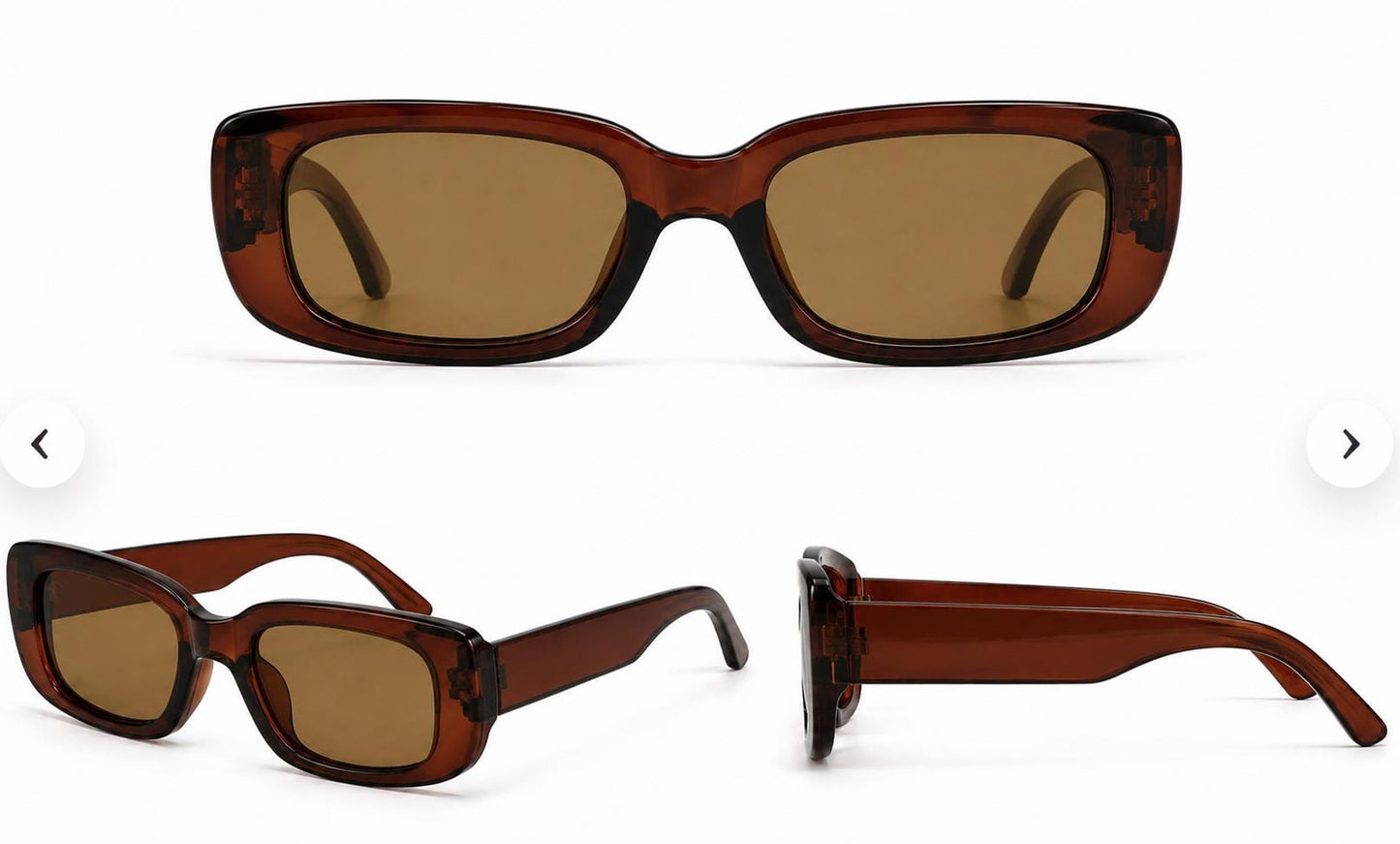 Retro Rectangle Sunglasses | Vintage Thick Frame UV400 Shades | Unisex Fashion Eyewear