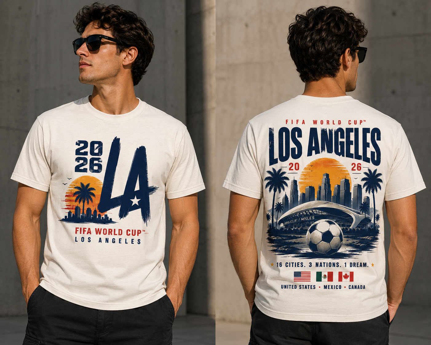 2026 Los Angeles World Cup Heavyweight Oversized T-Shirt | 8 oz Premium Tshirts