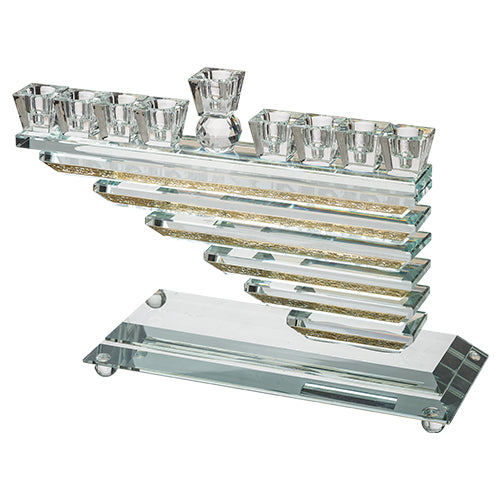 Crystal Menorah 22*30 cm Jerusalem plaque