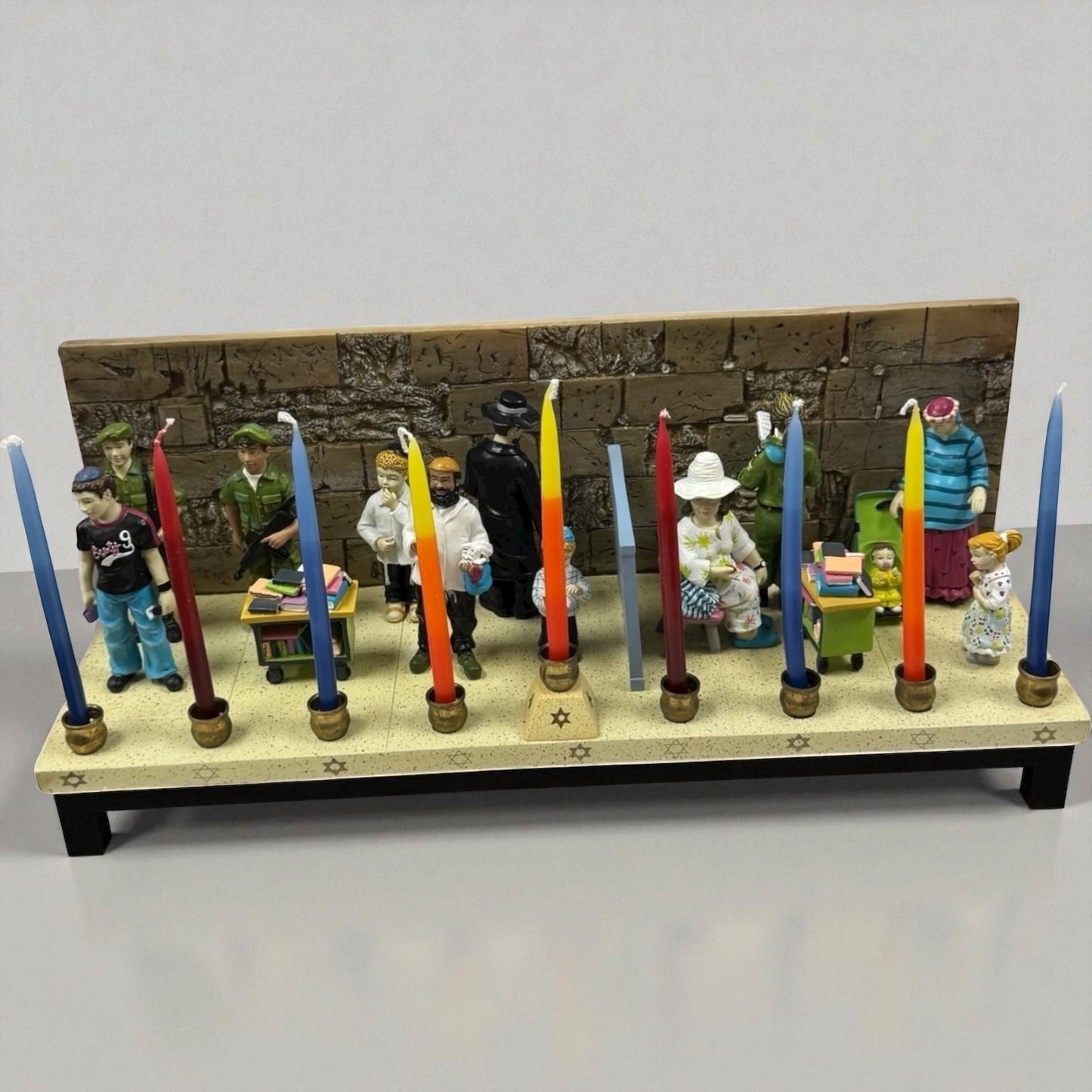 People of The Kotel Menorah 18" x 6" x 6"