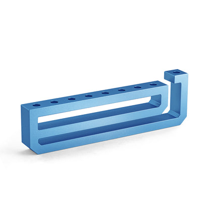 Modern Metal Hanukkah Menorah nes Minimalist Heavy Duty – detail view