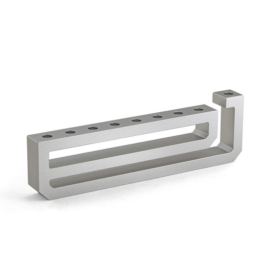 Modern Metal Hanukkah Menorah nes Minimalist Heavy Duty Hanukiah | Hebrew Miracle Design | Sleek Aluminum Chanukiah