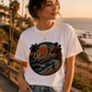 Malibu Beach T-Shirt | Retro California Surf Tee | Coastal Sunset Graphic Shirt
