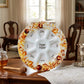 Elegant Glass Rosh Hashana Plate 35 cm Red