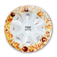 Elegant Glass Rosh Hashana Plate 35 cm Red