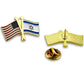 USA and USA Israel Flag Lapel Pin