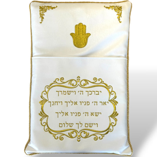 Leather Like Brit Pillow 74x50 Cm. Hamsa