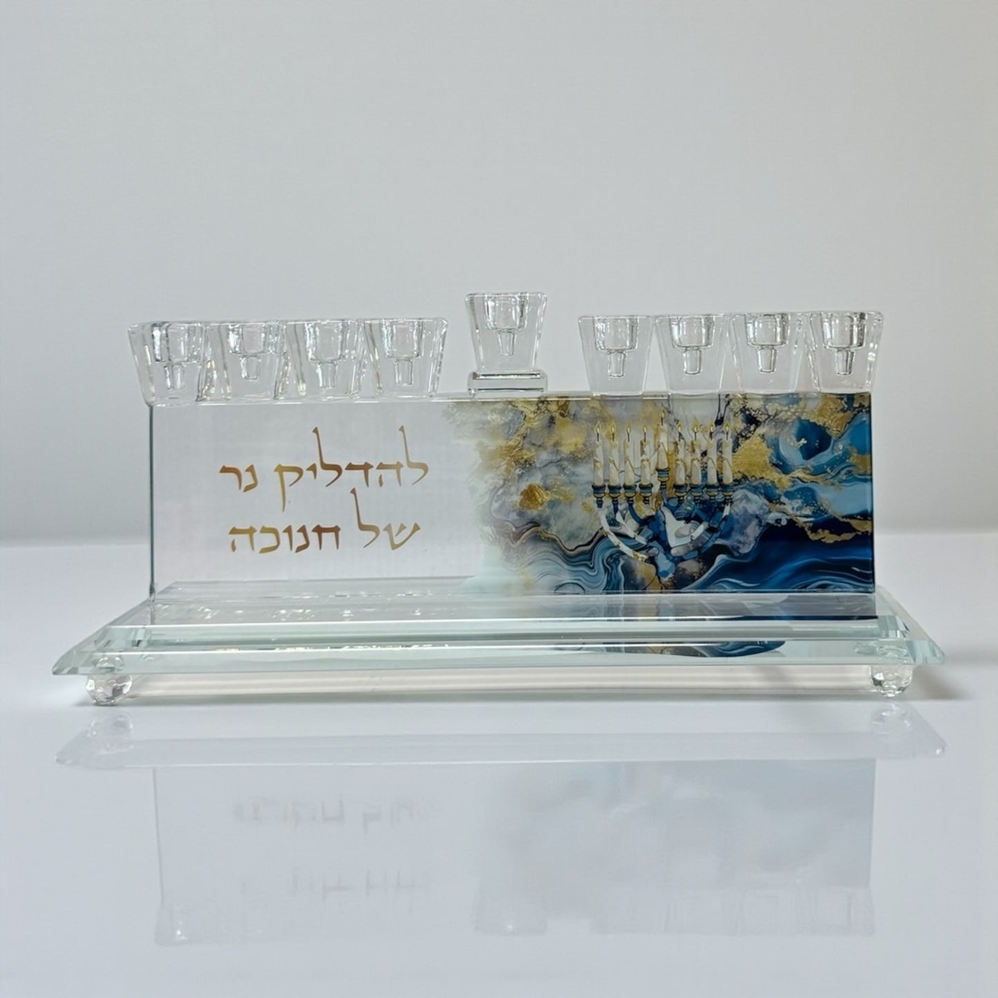 Crystal oil menorah