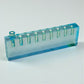 Fancy blue lucite oil menorah 13.5 x 4 x 1.5” block