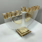 Crystal Menorah 27*21 cm with Metal Plaque