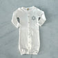 Elegant Brit Milah Baby Gown with Rhinestone