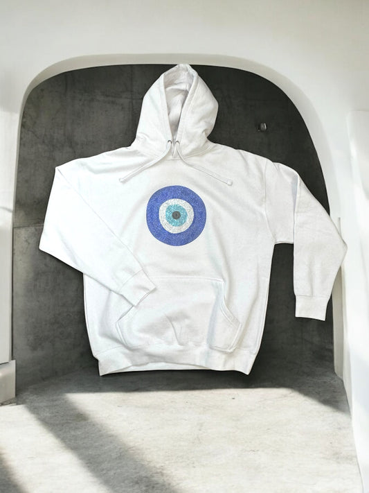 Evil eye rhinestones hoodie