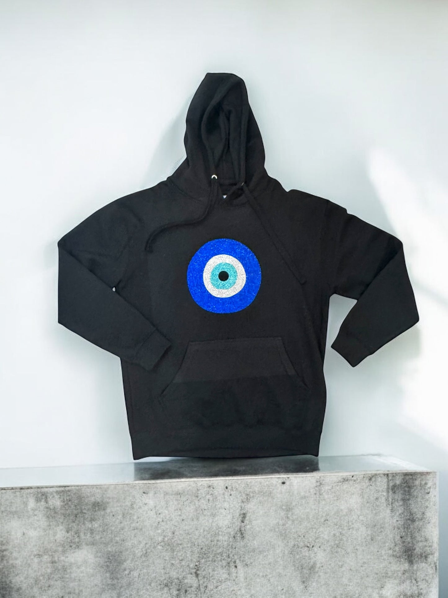 Evil eye rhinestones hoodie