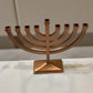 Aluminum hammerd hanukiah Gold 9x9 inches