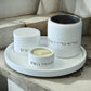 Modern Havdalah Set – Minimalist White Concrete