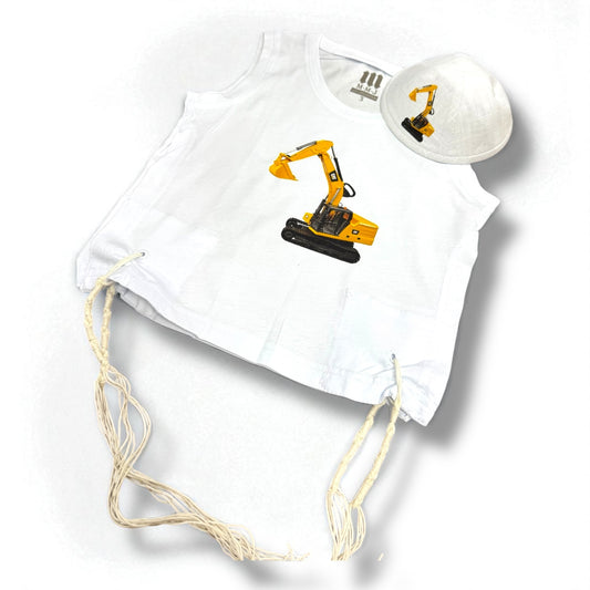 Construction Digger Tzizit & Kippah Set