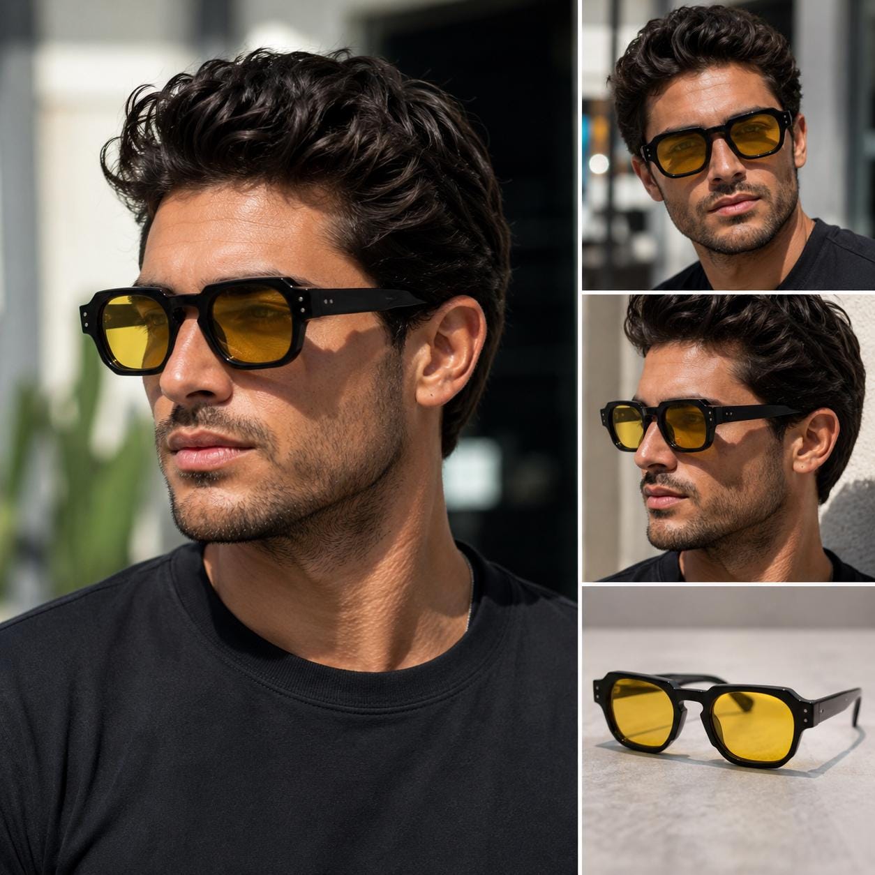 Retro Square Sunglasses | UV400 Geometric Eyewear, Unisex Designer Style