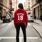 Oversized Cropped Hoodie | Varsity Back Print Streetwear Sweatshirt