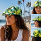 Palm Tree Print Flat Cap | Vintage Ivy Hat | Adjustable Unisex Cap