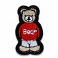 Bear Embroidered Patch – Teddy Bear Iron On Patch, Navy Blue or Red Sweater, Hat Jacket Backpack Bag Clothing Applique