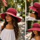 Women's Wide Brim Sun Hat with Bow – UV Protection Summer Beach Hat