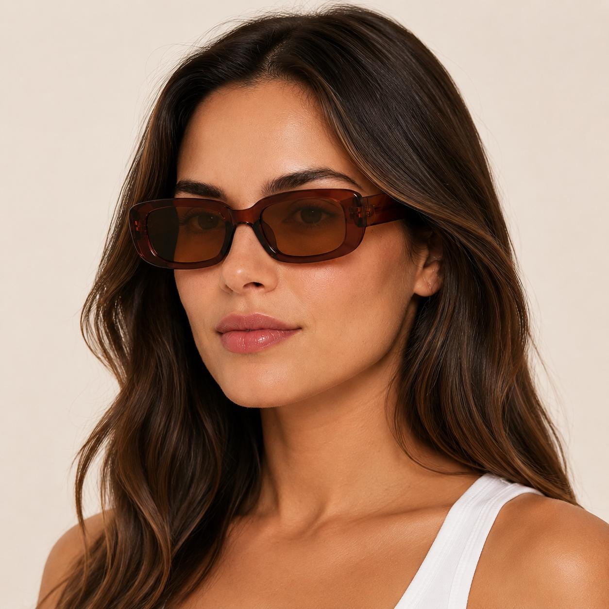 Retro Rectangle Sunglasses | Vintage Thick Frame UV400 Shades | Unisex Fashion Eyewear
