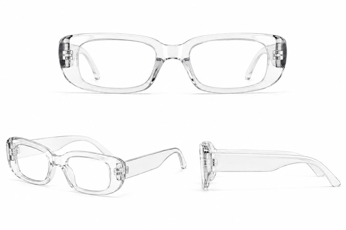 Retro Rectangle Sunglasses | Vintage Thick Frame UV400 Shades | Unisex Fashion Eyewear
