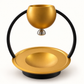 Akilov sculptural gold and black mayim acharonim set made in Israel