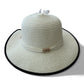 Wide Brim Straw Sun Hat with Decorative Bow – Foldable Raffia Beach Hat