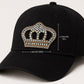 Rhinestone Crown Iron-On Heat Transfer Decal | AB Crystal Crown Appliqué
