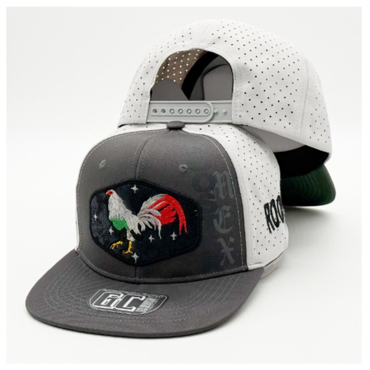 Embroidered Rooster Snapback Hat | Mexican Streetwear Flat Bill Cap