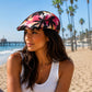 Palm Tree Print Flat Cap | Vintage Ivy Hat | Adjustable Unisex Cap