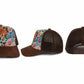 Vintage Tapestry Trucker Hat | Suede Brim Mesh Snapback Cap | Floral & Paisley Woven Baseball Hat | Unisex