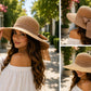 Women's Wide Brim Sun Hat with Bow – UV Protection Summer Beach Hat