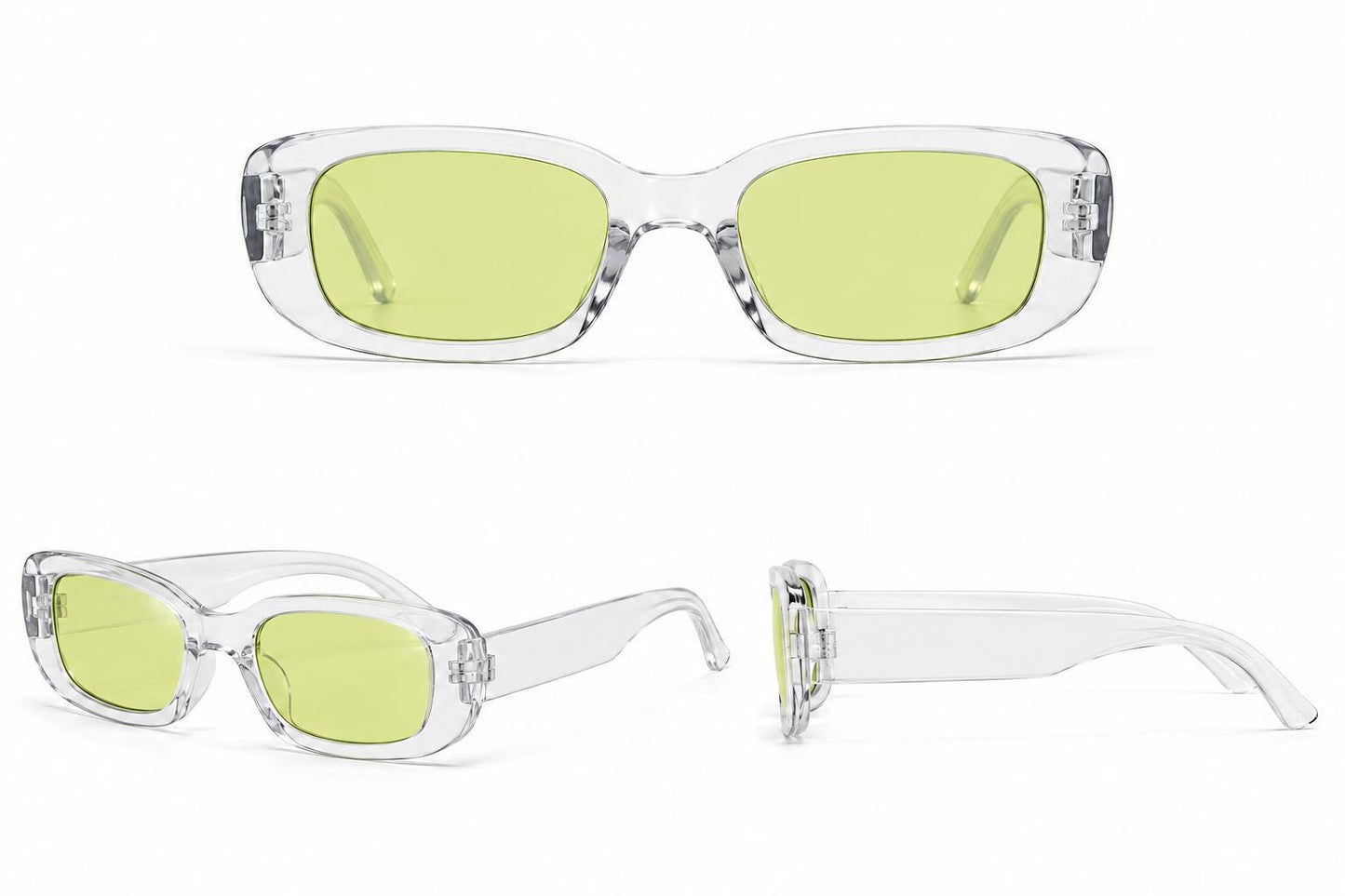 Retro Rectangle Sunglasses | Vintage Thick Frame UV400 Shades | Unisex Fashion Eyewear