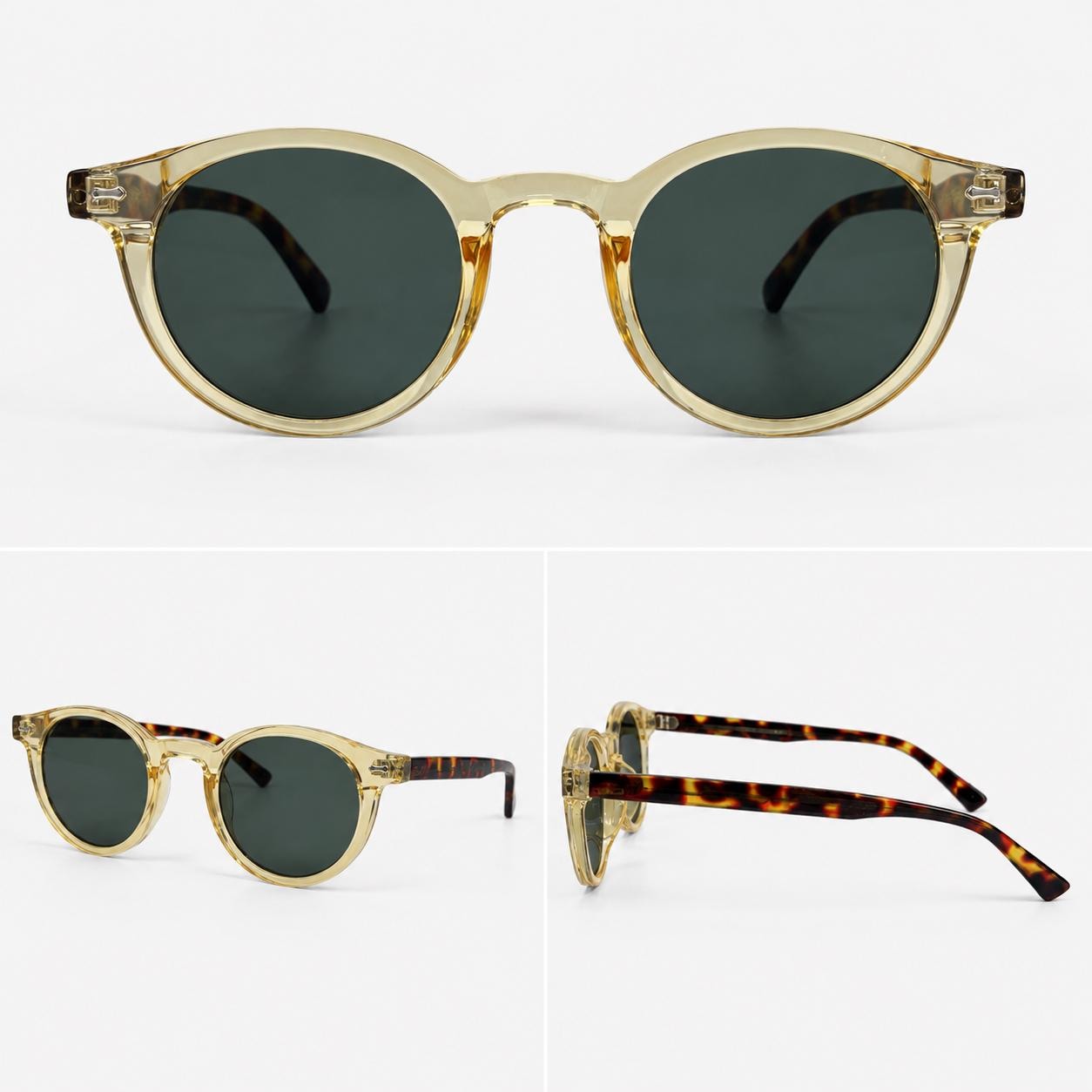 Classic Round Polarized Sunglasses | Vintage Acetate Style | UV400 Unisex Fashion Shades | Chapeau by Jess