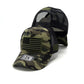 3D American Flag Camo Trucker Hat | Tactical USA Snapback Cap | Black Mesh Camouflage Baseball Hat | Patriotic Military Style Hat