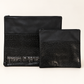 Black crocodile-embossed vinyl tallit and tefillin bag set with Hebrew blessing