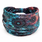 Teal mandala wide boho headband product photo