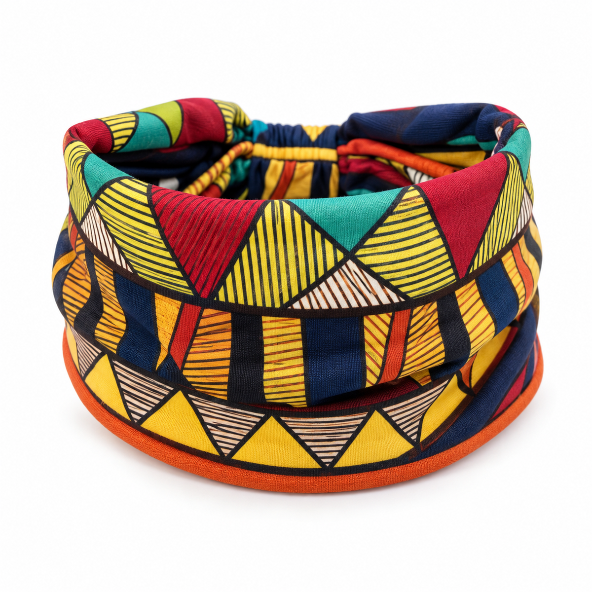 Vibrant geometric wide boho headband product photo
