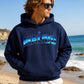 Malibu Ocean Wave Heat Transfer Decal – 30cm x 12cm Beach Graphic Iron-On Transfer for Hoodies, Sweatshirts & T-Shirts