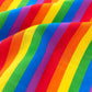 22x22 Rainbow Stripe Cotton Bandana – Colorful Multicolor Headscarf & Neck Scarf