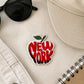 New York Apple Embroidered Patch – NYC Big Apple Iron On Patch – Red New York Applique – Travel Souvenir Jacket Backpack Patch