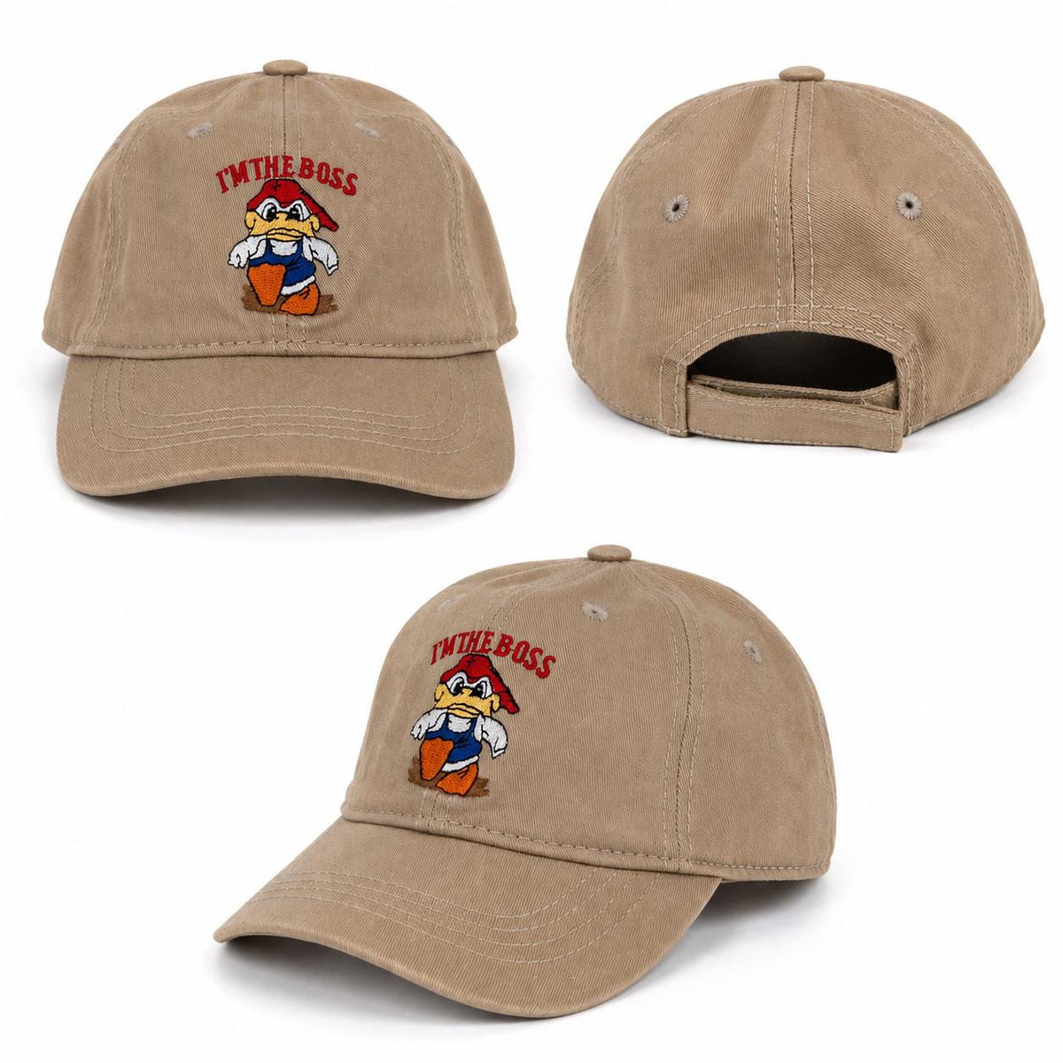 I'm The Boss – Embroidered Cotton Baseball Cap | Kids Cartoon Toddler Youth Hat