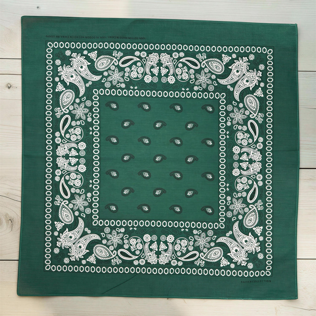 22x22 Cotton Paisley Bandana | Large Western Head Scarf, Neck Scarf