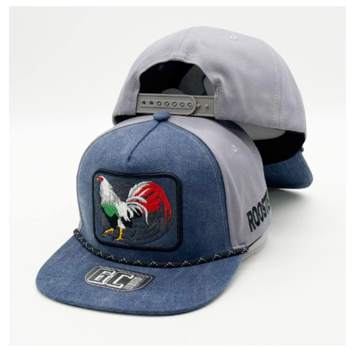 Embroidered Rooster Snapback Hat | Mexican Streetwear Flat Bill Cap