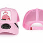 Pink Flamingo Trucker Hat | Embroidered Patch Snapback Cap