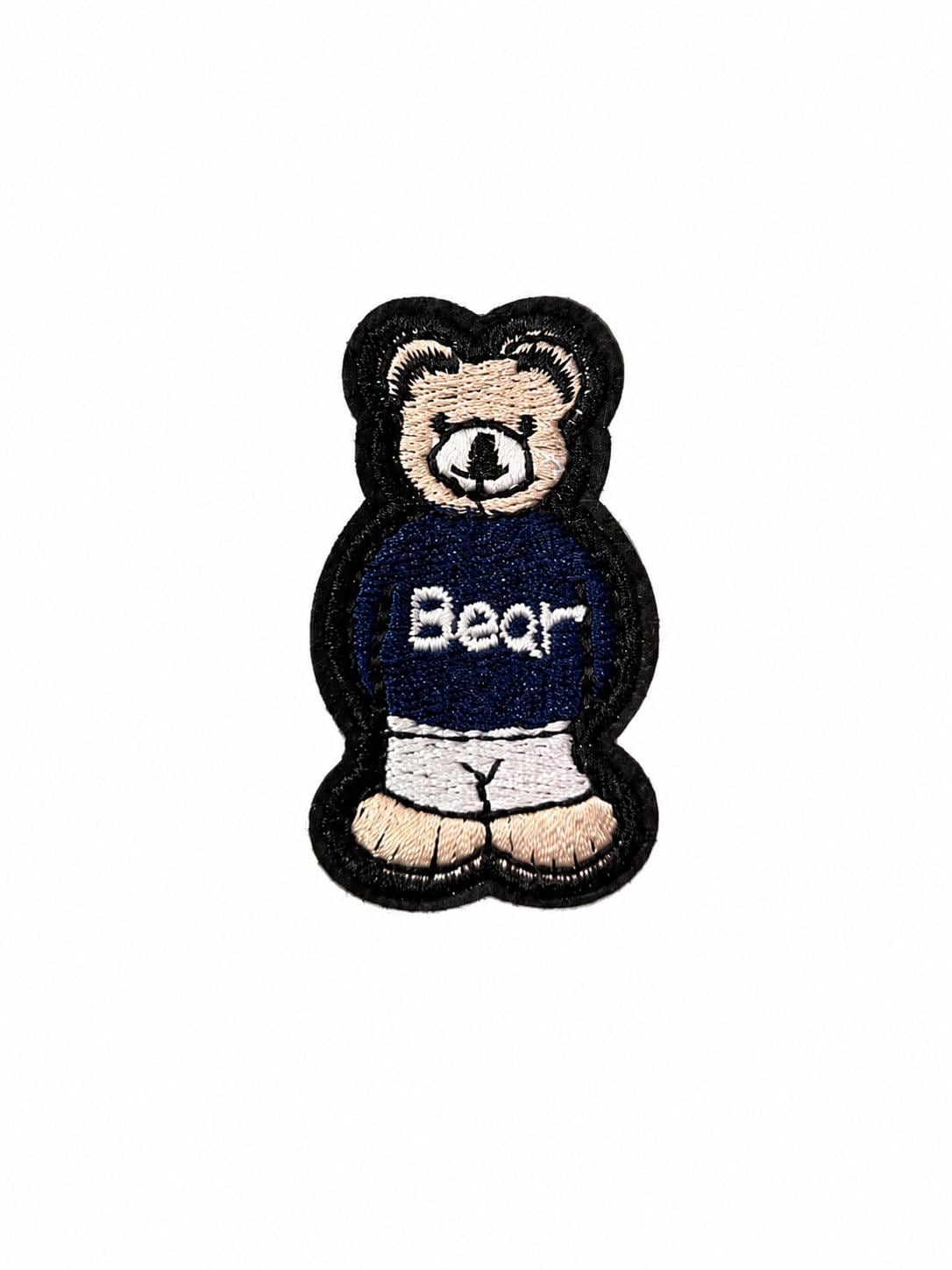 Bear Embroidered Patch – Teddy Bear Iron On Patch, Navy Blue or Red Sweater, Hat Jacket Backpack Bag Clothing Applique